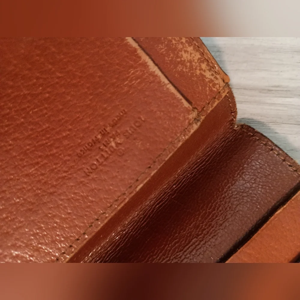 Louis Vuitton Brown Monogram Wallet with Gold Accents - Picture 9 of 11